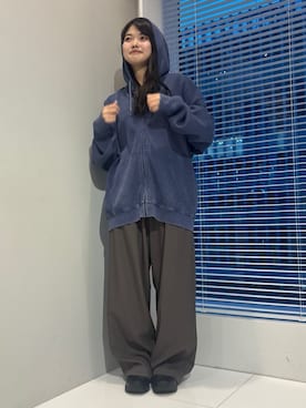 「tk.TAKEO KIKUCHI（ティーケータケオキクチ）のアイテム（セットアップ）」を使った、madokaさん（レディース・159cm）の春コーディネート