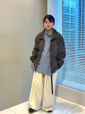 「tk.TAKEO KIKUCHI（ティーケータケオキクチ）のアイテム（その他パンツ）」を使った、madokaさん（レディース・159cm）の秋コーディネート