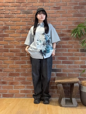 「tk.TAKEO KIKUCHI（ティーケータケオキクチ）のアイテム（帽子）」を使った、madokaさん（レディース・159cm）の春コーディネート