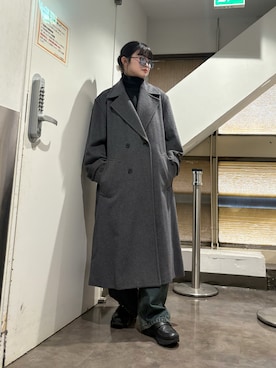 「アイテム（チェスターコート）」を使った、madokaさん（レディース・159cm）の秋コーディネート