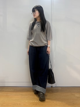 「tk.TAKEO KIKUCHI（ティーケータケオキクチ）のアイテム」を使った、madokaさん（レディース・159cm）の春コーディネート