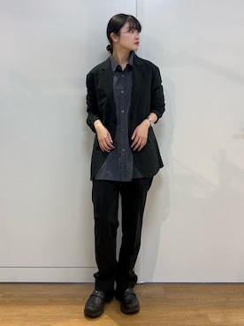 「tk.TAKEO KIKUCHI（ティーケータケオキクチ）のアイテム（ジャケット/アウター）」を使った、madokaさん（レディース・159cm）の春コーディネート