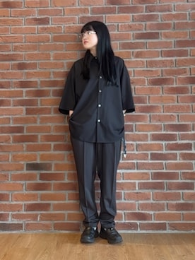 「tk.TAKEO KIKUCHI（ティーケータケオキクチ）のアイテム（パンツ）」を使った、madokaさん（レディース・159cm）の夏コーディネート
