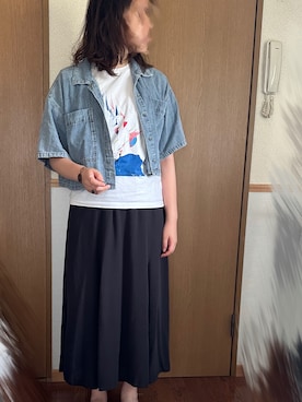 「RETRO GIRL（レトロガール）のアイテム（ジャケット/アウター）」を使った、arasagamerさん（レディース・163cm）の夏コーディネート