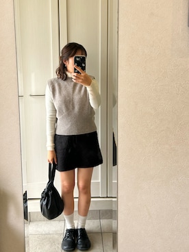 「ZARA（ザラ）のアイテム（ベスト）」を使った、Kotoneさん（レディース・148cm）の秋コーディネート