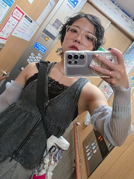 「デイリーファッションパレットのアイテム（Tops、グレー系）」を使った、ゆめみさん（レディース・157cm）の夏コーディネート