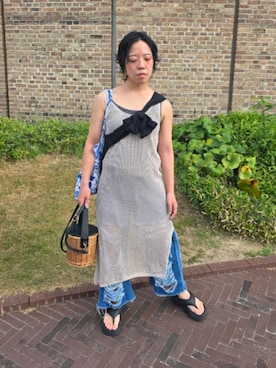 「アイテム（サンダル）」を使った、ゆめみさん（レディース・157cm・20代）の夏コーディネート