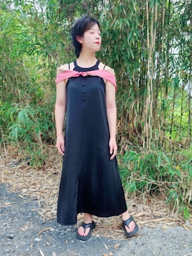 「アイテム（サンダル）」を使った、ゆめみさん（レディース・157cm・20代）の夏コーディネート