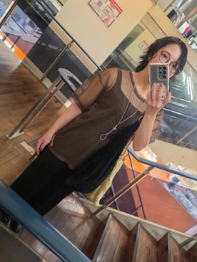 「シアートップス」｜ゆめみさん（レディース・157cm・20代）の秋コーディネート