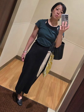 「GUコーデ」｜「アイテム（トップス）」を使った、ゆめみさん（レディース・157cm）の夏コーディネート