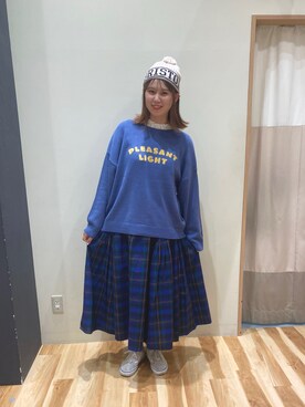 「SM2（エスエムツー）のアイテム（帽子）」を使った、たちばなさん（レディース・167cm）の秋コーディネート