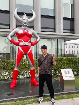 「NIKE（ナイキ）のアイテム（スニーカー、パープル系）」を使った、tomonari.yさん（メンズ・182cm）の夏コーディネート
