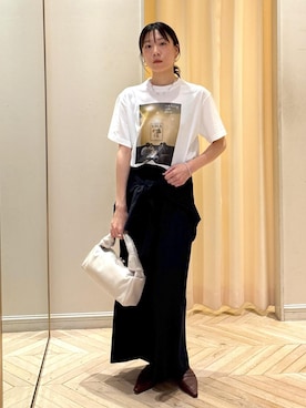 「アイテム（ブラウン系）」を使った、すがわらさん（レディース・160cm）の夏コーディネート