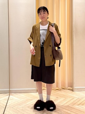 「アイテム（その他アウター）」を使った、すがわらさん（レディース・160cm）の夏コーディネート