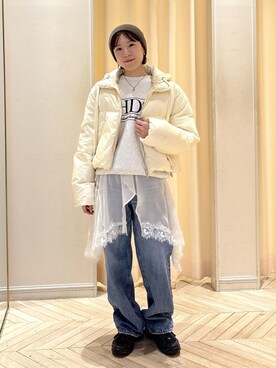 「ADAM ET ROPE'（アダムエロペ）のアイテム（シャツ/ブラウス）」を使った、すがわらさん（レディース・160cm）の秋コーディネート