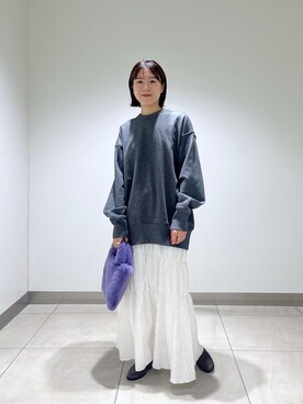 「FEMME」｜「アイテム（スウェット）」を使った、すがわらさん（レディース・161cm）の秋コーディネート