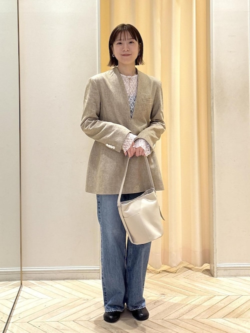 セール】【EMOELLE】ウールコットンジャケットライクブラウス（シャツ