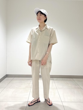 「FEMME」｜「アイテム（帽子）」を使った、すがわらさん（レディース・161cm）の夏コーディネート