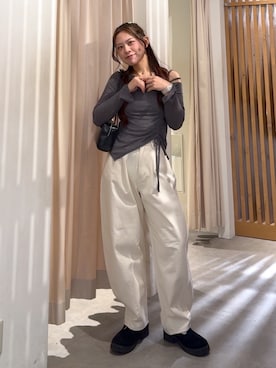 「FREE'S MART（フリーズマート）のアイテム（バッグ）」を使った、HITOMIさん（レディース・148cm）の春コーディネート