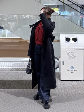 「アイテム（トートバッグ）」を使った、HITOMIさん（レディース・148cm）の冬コーディネート