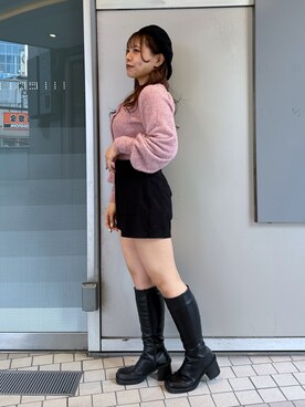 「いいね&フォロー よろしくお願いします☺︎」｜「アイテム（ハンチング/ベレー帽）」を使った、HITOMIさん（レディース・148cm）の冬コーディネート