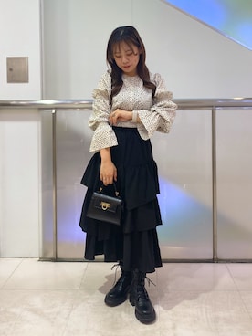 「いいね&フォロー よろしくお願いします☺︎」｜「アイテム（ブーツ）」を使った、HITOMIさん（レディース・148cm）の秋コーディネート