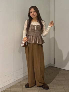 HITOMIさん（骨格ナチュラル・レディース・148cm）の秋コーディネート