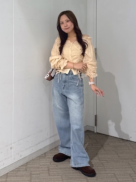 「アイテム（キャミソール）」を使った、HITOMIさん（レディース・148cm）の秋コーディネート