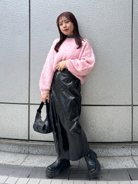 「いいね&フォロー よろしくお願いします☺︎」｜「アイテム（ブーツ）」を使った、HITOMIさん（レディース・148cm）の冬コーディネート
