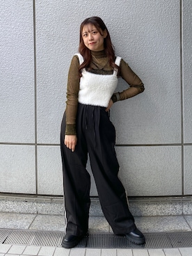 「いいね&フォロー よろしくお願いします☺︎」｜「アイテム（ブーツ）」を使った、HITOMIさん（レディース・148cm）の秋コーディネート