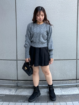 「いいね&フォロー よろしくお願いします☺︎」｜「アイテム（ブーツ）」を使った、HITOMIさん（レディース・148cm）の冬コーディネート