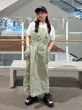 「アイテム（ポロシャツ）」を使った、HITOMIさん（レディース・148cm）の春コーディネート