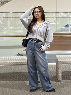 「アイテム（パーカー）」を使った、HITOMIさん（レディース・148cm）の秋コーディネート