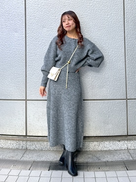 「いいね&フォロー よろしくお願いします☺︎」｜「アイテム（ブーツ）」を使った、HITOMIさん（レディース・148cm）の冬コーディネート