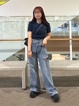 「FREE'S MART（フリーズマート）のアイテム（アクセサリー）」を使った、HITOMIさん（レディース・148cm）の秋コーディネート