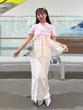 「FREE'S MART（フリーズマート）のアイテム（その他トップス）」を使った、HITOMIさん（レディース・148cm）の夏コーディネート