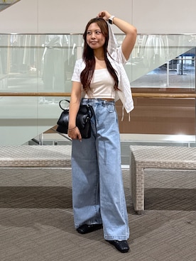 「フード」｜HITOMIさん（レディース・148cm）の夏コーディネート