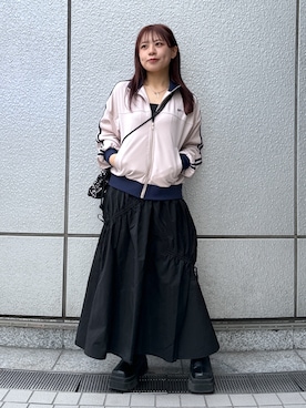 「24ssトレンド」｜「アイテム（ブルゾン）」を使った、HITOMIさん（レディース・148cm）の冬コーディネート