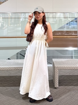 「FREE'S MART（フリーズマート）のアイテム（ワンピース）」を使った、HITOMIさん（レディース・148cm）の夏コーディネート
