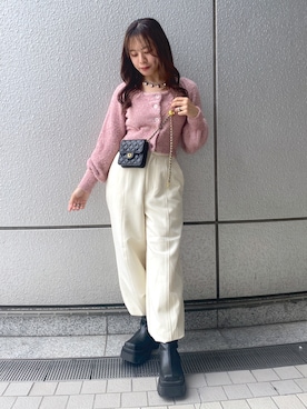 「いいね&フォロー よろしくお願いします☺︎」｜「アイテム（アクセサリー）」を使った、HITOMIさん（レディース・148cm）の秋コーディネート