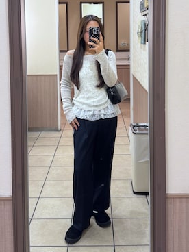 「FREE'S MART（フリーズマート）のアイテム（パンツ）」を使った、HITOMIさん（レディース・148cm）の春コーディネート