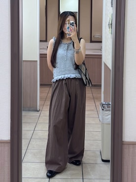 「FREE'S MART（フリーズマート）のアイテム（パンツ）」を使った、HITOMIさん（レディース・148cm）の夏コーディネート