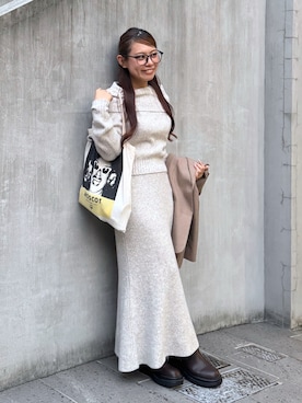 「アイテム（キャミソール）」を使った、HITOMIさん（レディース・148cm）の秋コーディネート