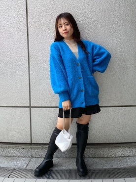 「いいね&フォロー よろしくお願いします☺︎」｜「アイテム（ブーツ）」を使った、HITOMIさん（レディース・148cm）の秋コーディネート
