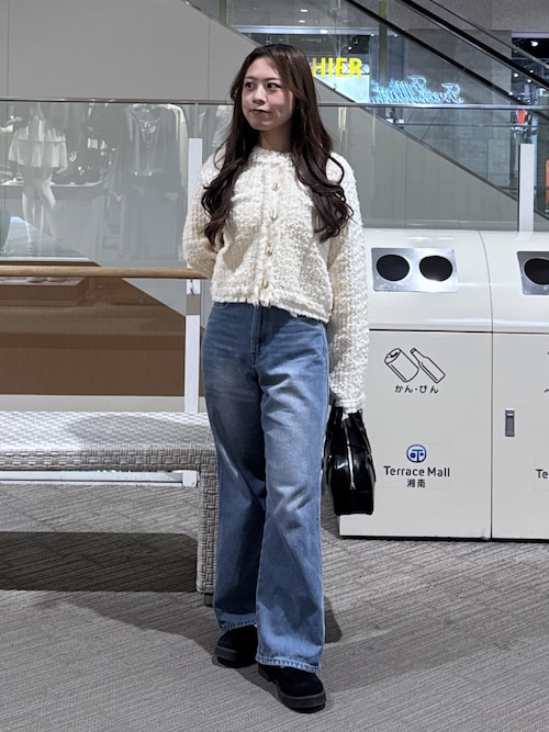 3サイズ展開XS-L】サイドパネルヴィンテージライクワイドデニム【低