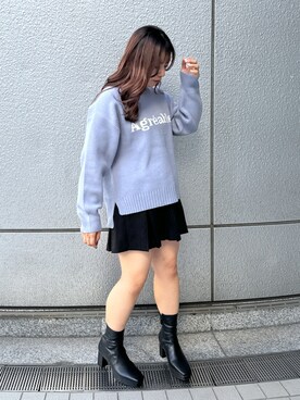 「いいね&フォロー よろしくお願いします☺︎」｜「アイテム（ブーツ）」を使った、HITOMIさん（レディース・148cm）の冬コーディネート