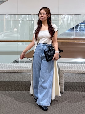 「アイテム（キャミソール）」を使った、HITOMIさん（レディース・148cm）の夏コーディネート
