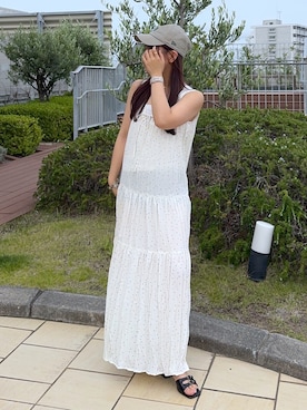 「FREE'S MART（フリーズマート）のアイテム（帽子）」を使った、HITOMIさん（レディース・148cm）の夏コーディネート