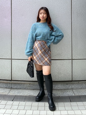 「いいね&フォロー よろしくお願いします☺︎」｜「アイテム（ブーツ）」を使った、HITOMIさん（レディース・148cm）の秋コーディネート
