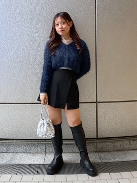 「いいね&フォロー よろしくお願いします☺︎」｜「アイテム（ブーツ）」を使った、HITOMIさん（レディース・148cm）の秋コーディネート